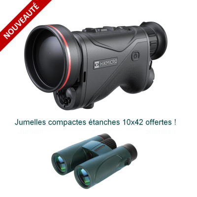 HIKMICRO CONDOR CQ50L 2.0 - Monoculaire de vision thermique avec télémètre laser intégré + Jumelles 10x42 offertes !