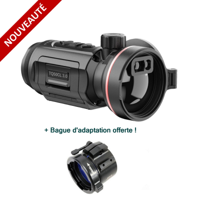 HIKMICRO THUNDER (CLIP-ON) TQ50CL 3.0 - Module de vision thermique avec télémètre laser + bague d'adaptation offerte !