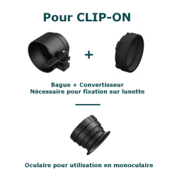 HIKMICRO THUNDER (CLIP-ON) TQ50CL 3.0 - Module de vision thermique avec télémètre laser + bague d'adaptation et convertisseur offerts !