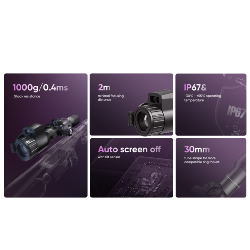 PACK Lunette jour et nuit HIKMICRO ALPEX 4K LITE A40EL avec télémètre + Lampe IR 940nm + Support de lampe IR